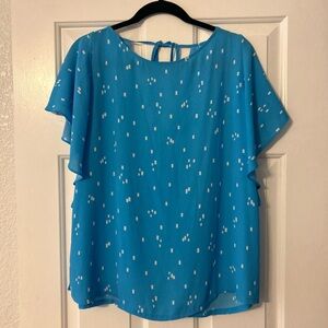 LOFT women’s blue blouse in size L